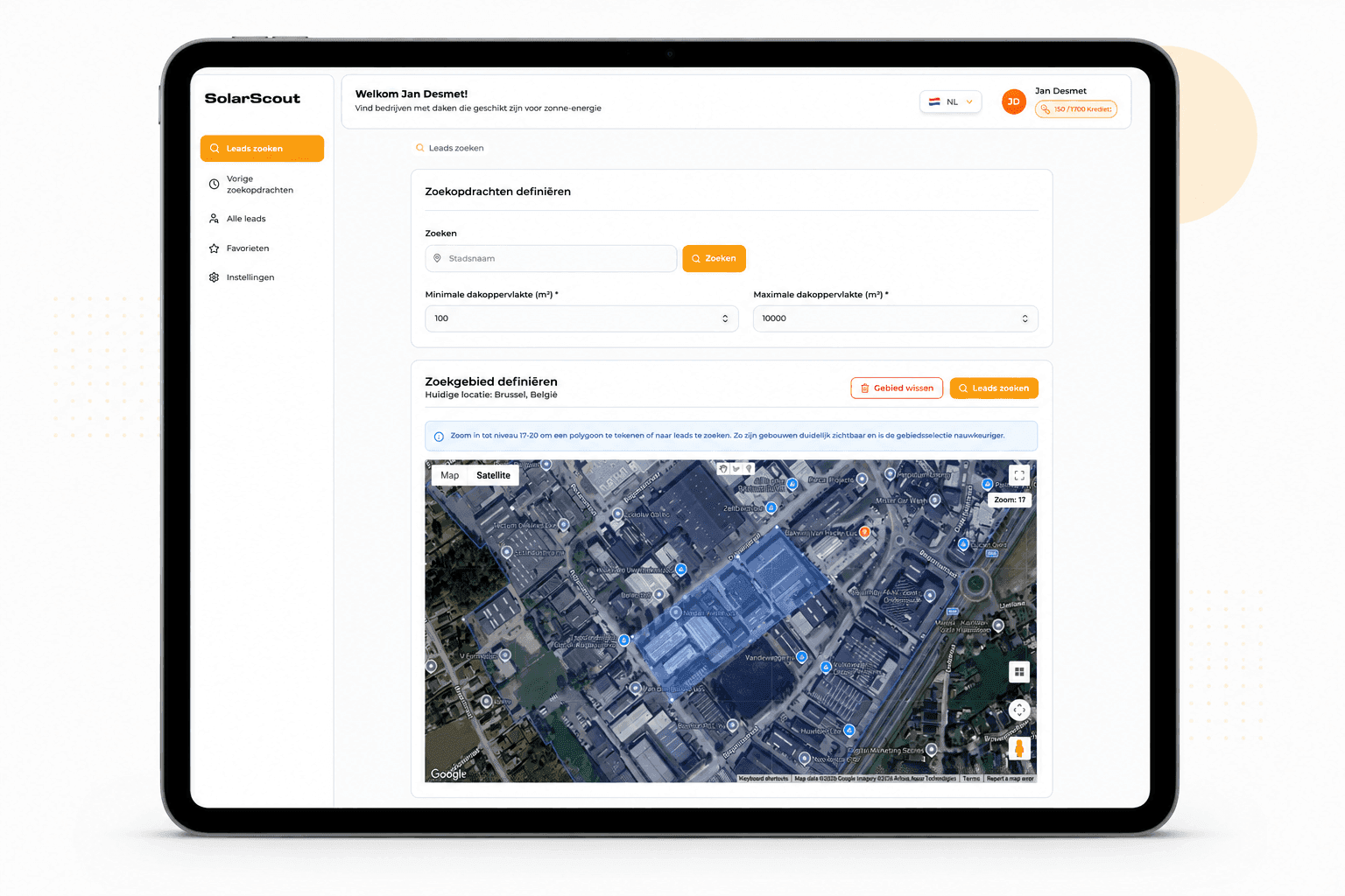 SolarScout platform on iPad